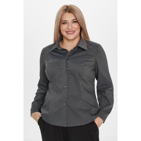 Female blouse, size 54, dark gray color-3