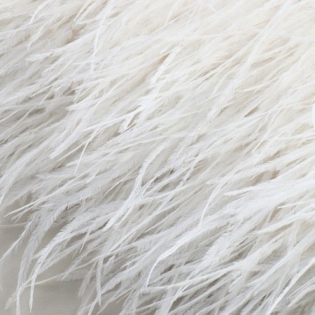 Braid with ostrich feathers, 8-10 cm, 5 ± 0.5 m, white color-1