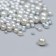 Beads for creativity plastic "Round. Silver" d = 3-8 mm, set 10 grams