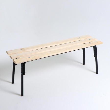 A shop for the garden and the cottage "hit" wooden on a metal frame, 118 x 33 x 45 cm, street