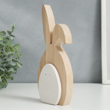 Souvenir tree, ceramics "White Bunny" 21x3x9.3 cm-3
