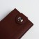 Male purse for magnet, department for cards, coins, brown color