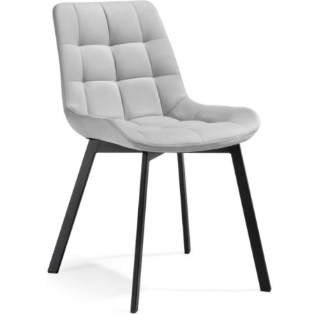 SHELS on a metal frame Chelsea Metal/velor, black/light gray 50x60x80 cm
