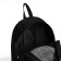 School backpack of textiles with lightning, external pocket, black color