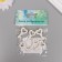 Decor for creativity Polystone "Key with heart" White set 6 pcs 2x3 cm