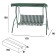 Swing Garden "Cosiness" Green, 170 x 150 x 110 cm, maximum load 210 kg