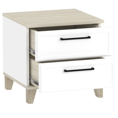 Cleat cabinet Aurelio 41, 450 × 455 × 443 mm, white color / Blackwood satin-1