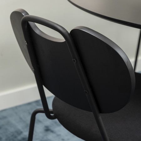 Hillen chair, 565 × 445 × 785 mm, black color-2