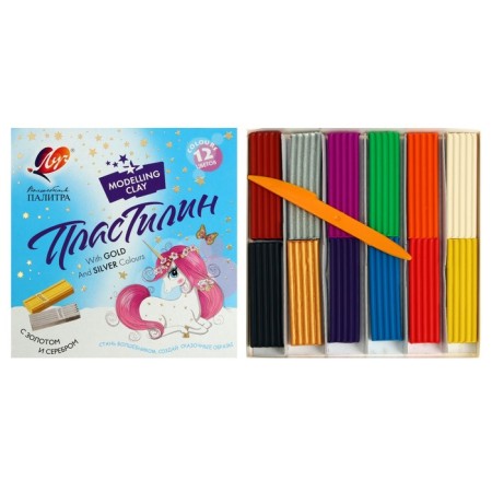 Plasticine 12 colors, 230 g "Magic palette"