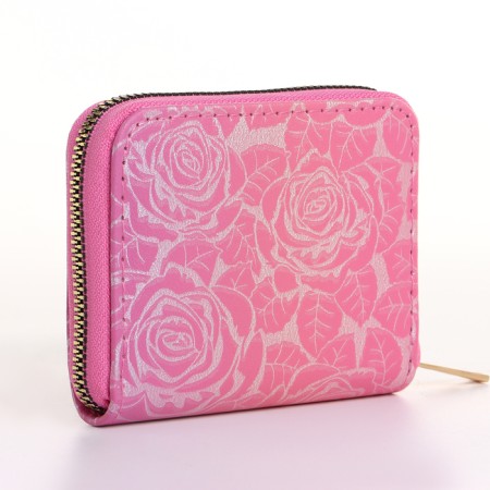 Women's wallet with lightning, pink color-1