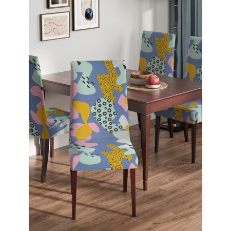 Case for the chair "Multi -colored animals", decorative, velor-2
