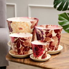 Set of pots Avangard Elegant, 0.3 / 0.8 / 1.7 / 3.2 l, brown-beige