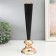 Summary Metal for 1 candle "Evian" d = 1.5 cm black with gold 9x28 cm