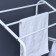 Roster with a double underwear basket and crossbars, 2 tier, white color, 60x35x160 cm