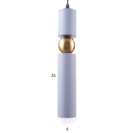 Lamp Bayerlux "Elite" 1he27 40W gray-gold 6x6x130 cm.-7