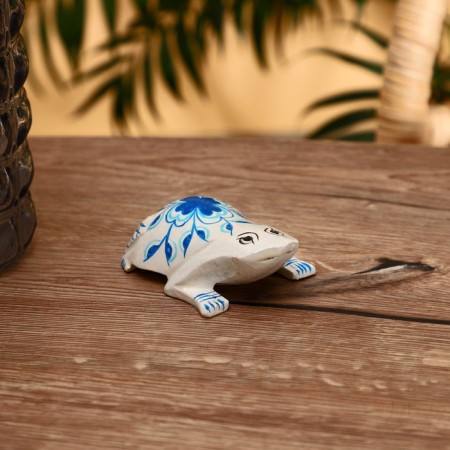 Souvenir "Frog - Flower painting" Tree 10 cm-1