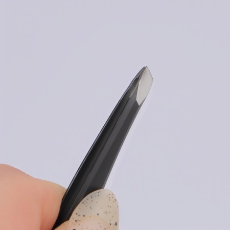 Pinzet begged, narrow 9 cm, black color-1