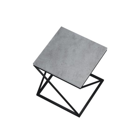 Table Loofing DQ Teaser Nut, 500*500*532, concrete chicago, m/k black chip-2