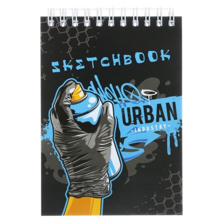 A6 sketchbook, 60 sheets on the crest on the short side of the "masterpiece", cover coated cardboard, solid substrate, block 100 g/m²
