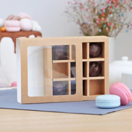 Packaging for sweets, craft, 9 pcs, 13.5 x 13.5 x 3.2 cm-1