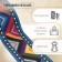 Strap string "Multi -colored zigzag", 38 mm, 3 ± 0.1 m, blue color