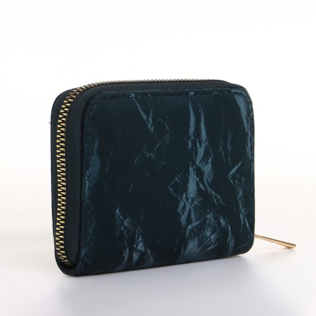 Women's wallet with lightning, green color