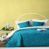 Bedspread with pillowcases "Tina", size 230x250 cm, turquoise color