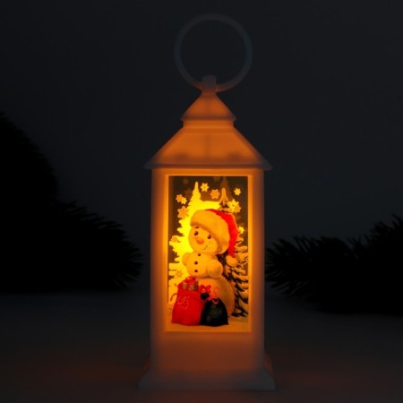 Snowman lamp, white 12.5 x 5.7 cm-2