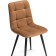 Stool on a metal frame chilli metal/velor, black/brick 44x50x85 cm