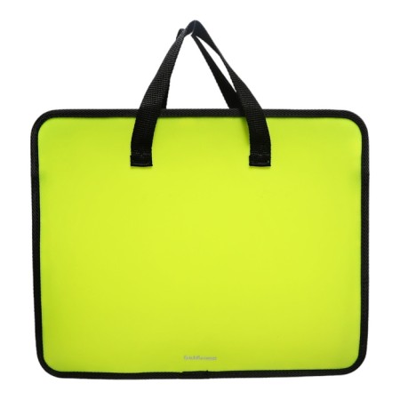 Folder with A4+handles, 332 x 268 x 90 mm, Erichkrause "Prostokvashino", 600 μm, lightning from above, yellow-1