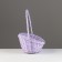Wicker basket, 26x21x8x13x32 cm, lilac, willow