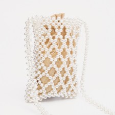 Bag-clate on the lace, white color
