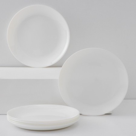 A set of dessert plates Luminarc diwali, d = 19 cm, glass ceramic, 6 pcs, white color
