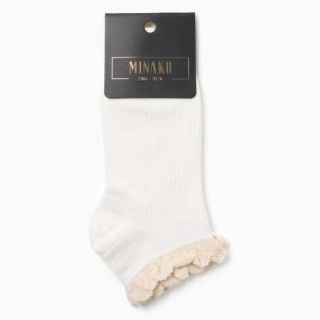 Women's socks minku, milk color, rr 36-41-2