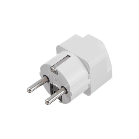 Universal adapter 16a, with salary, 220 V, white, retail packaging-1