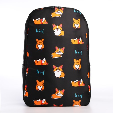 School backpack with the Penal "Corgi", 42x28x13 cm, black color-3