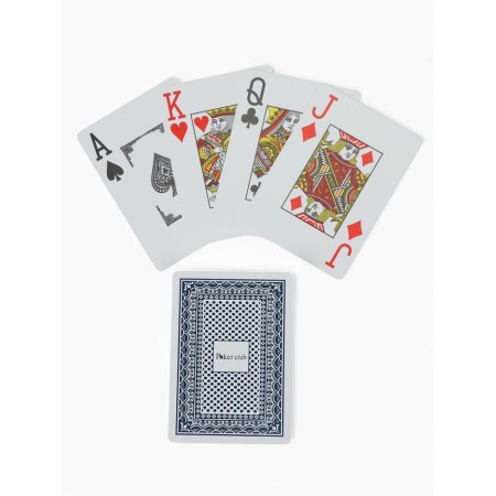 Plastic Plastic Maps 54 pcs Poker Club, for playing poker, 9 x 6 cm, blue shirt-3