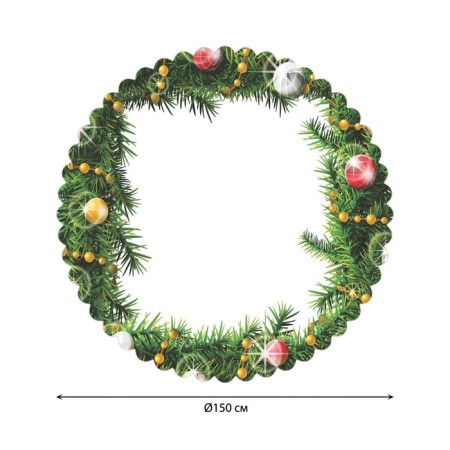The tablecloth "Christmas vignette", round, Saten, d = 150 cm-1