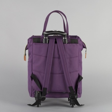 Bag-rug 2 in 1 on wheels 18 ", lightning department, external pocket, purple color-2