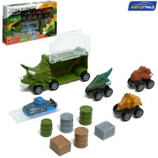 Dino Carrier truck, 3 cars, launch station, accessories