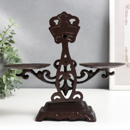 Cast iron candle for 2 candles "Libra" 21x9x24 cm-4