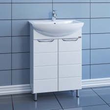 Тумба СаНта «Родос 60» напольная с раковиной «Грация 60»
