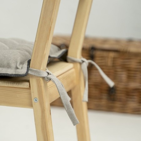 Pillow on the chair "Ibiza", size 40x40 cm, beige-gray color-2