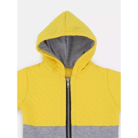 Combineson children's insulated tops "Capitane", height 62 cm, color gray/yellow-8