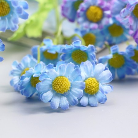 Artificial flowers "Matrikaria" d-2 cm 40 cm, blue-1