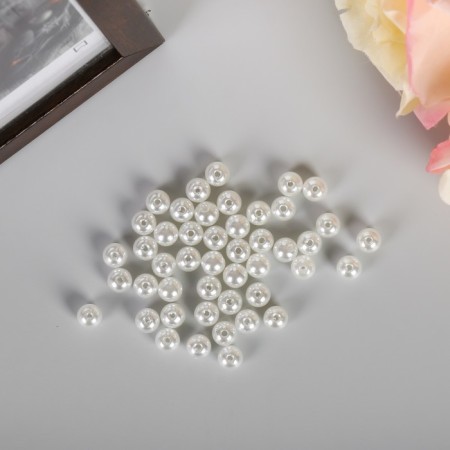 Astra beads 8 mm, set 25 grams, white