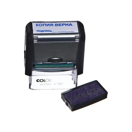 Automatic clip stamp "Copy is true, signature", 38 x 14 mm, black-4