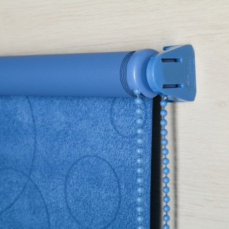 Rolled curtain "Blackout", light -proof, 60 x 160 cm, suede, blue color-1