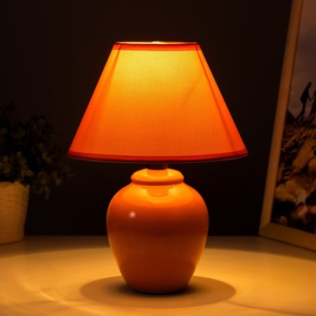 Table lamp with lampshade "VAZ" E14, 220V 17x17x25 cm Risalux-8