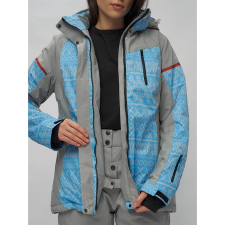 Ski suit female, size 42, blue color-3